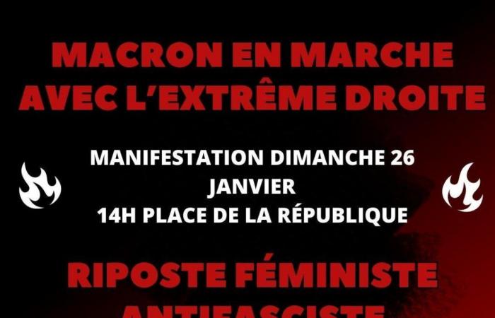 Feminist demonstration against the far right