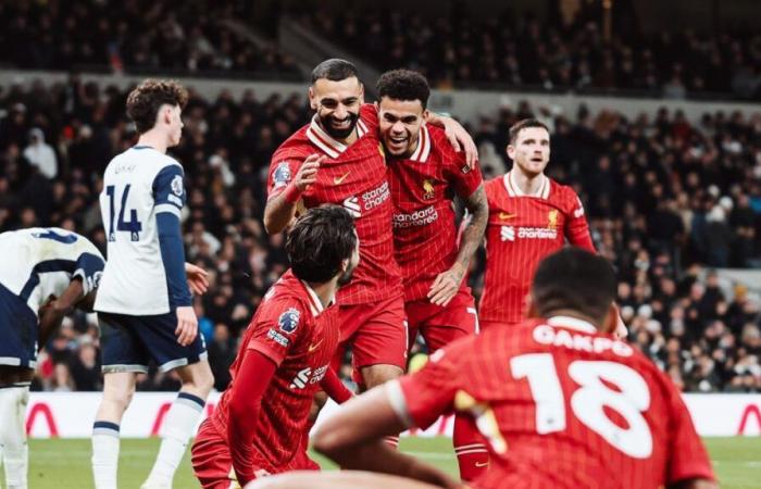 Liverpool’s lineup against Lille in the Champions League.. Mohamed Salah and Nunez in attack