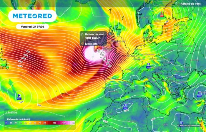 gusts of nearly 170 km/h in Ireland! What consequences for France?