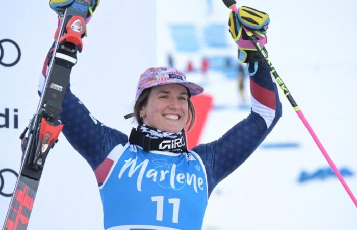 Paula Moltzan rallies for first World Cup giant slalom podium