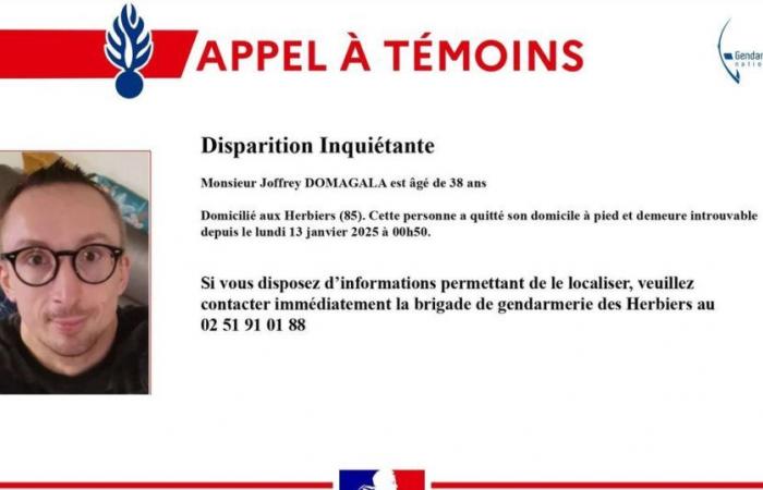 a thirty-year-old missing for eight days, the gendarmerie launches a call for witnesses