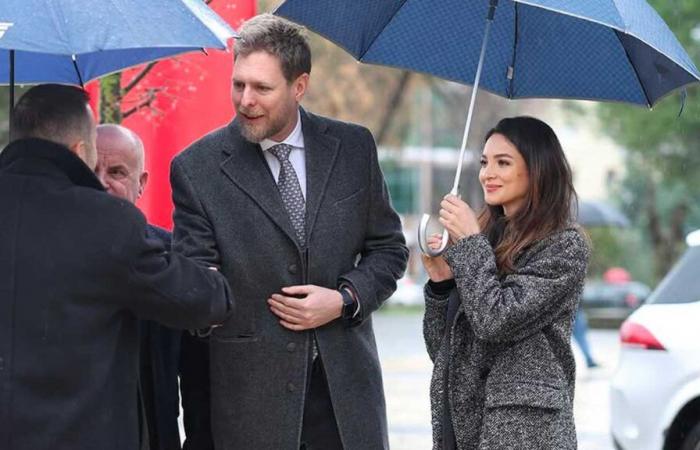 Crown Prince Leka and his partner Blerta appear together for the first time during a very symbolic official engagement