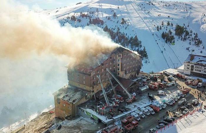 In pictures. In Türkiye, a 4-star hotel goes up in smoke in a ski resort, 66 dead