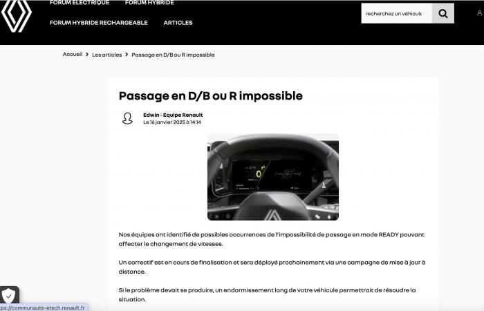 Renault prepares a first software update