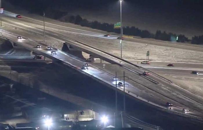 Sky 5 tracks road conditions after overnight snowfall in OKC