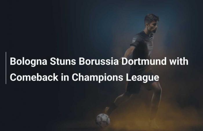 Bologna achieves the feat against Borussia Dortmund in the Champions League