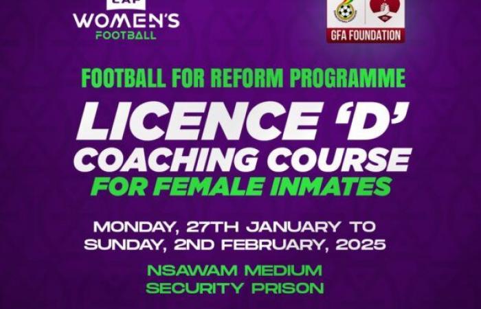 CAF Football for Reform trains Female Inmates at Nsawam Prison