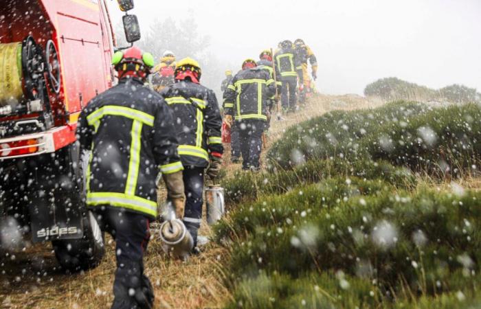 Aveyron firefighters train in Sauclières