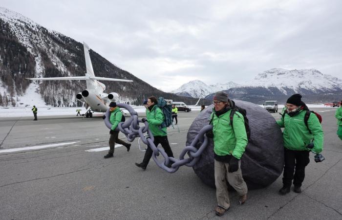 Greenpeace activists ‘confiscate’ private jets from WEF