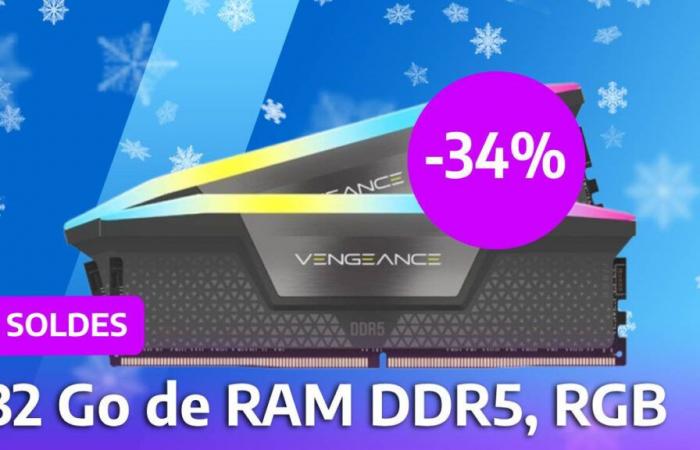 Sales: at this price, the 32 GB of Corsair Vengeance RGB RAM are a hit with gamers!