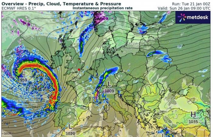 Multiple intense Atlantic storms will blast into Ireland and the UK next weekend