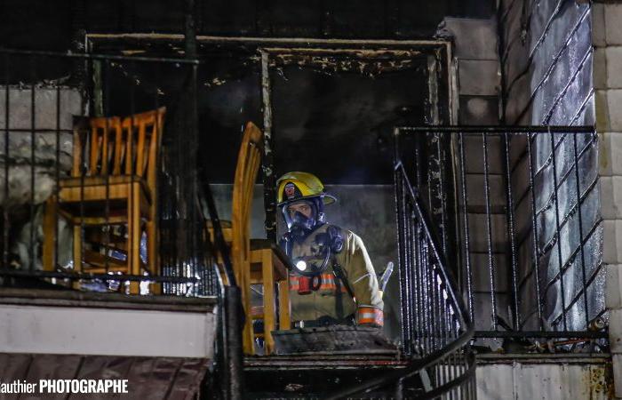 Fire in an apartment building on rue Adélaïde