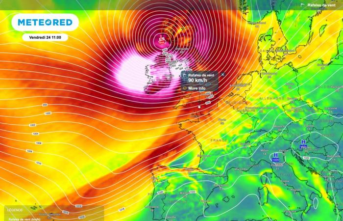 sometimes with a force similar to a hurricane, will it concern France?