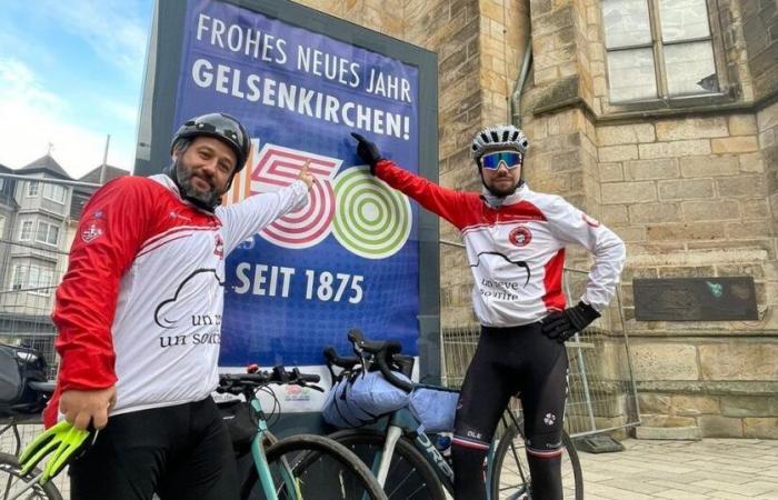 Cold, falls, but for a good cause… The stunning 600 km cycling journey of two Brest supporters