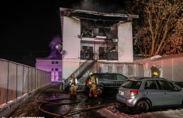 Fire in an apartment building on rue Adélaïde