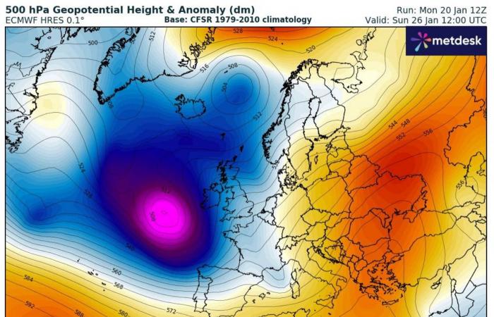 Multiple intense Atlantic storms will blast into Ireland and the UK next weekend