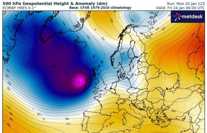 Multiple intense Atlantic storms will blast into Ireland and the UK next weekend