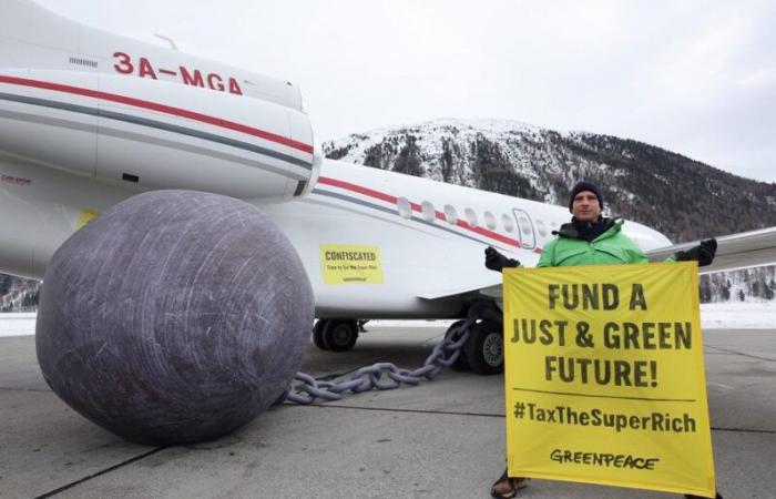 Greenpeace activists ‘confiscate’ private jets from WEF