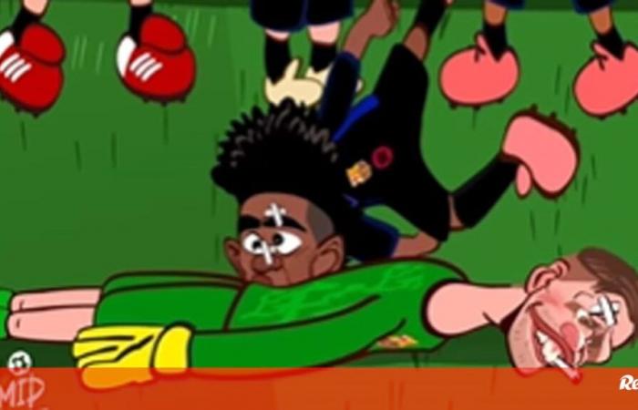 From the clash between Szczesny and Baldé to the eagle hit by three arrows: Benfica-Barcelona in cartoon – Videos