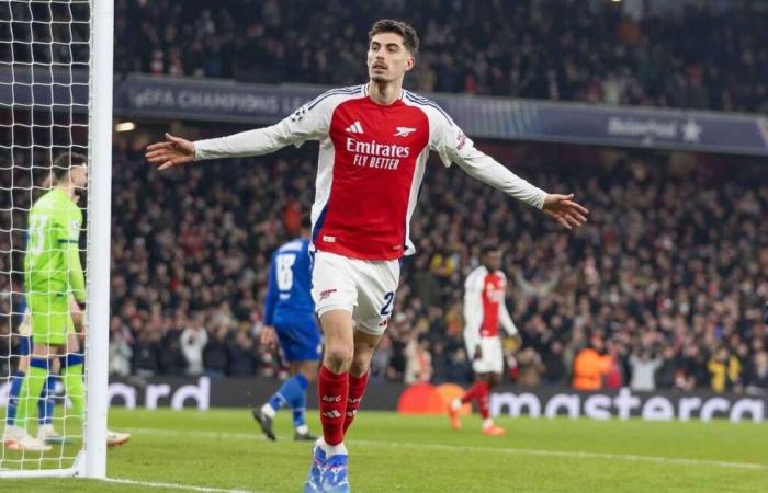 Champions League: Arsenal beats Dinamo Zagreb and secures its place in the Top 8