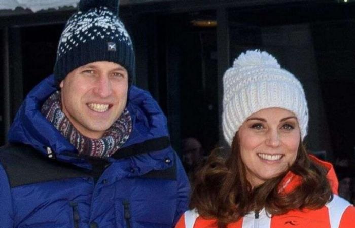 Kate and William came to ski as a family in Savoie