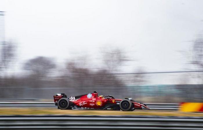 Hamilton makes his first run at Fiorano for Ferrari