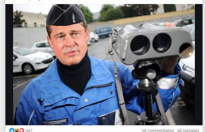 The gendarmerie jokes about the fake Brad Pitt scam, who “will participate in speed checks”