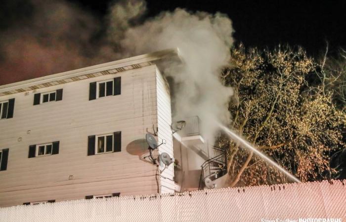 Fire in an apartment building on rue Adélaïde