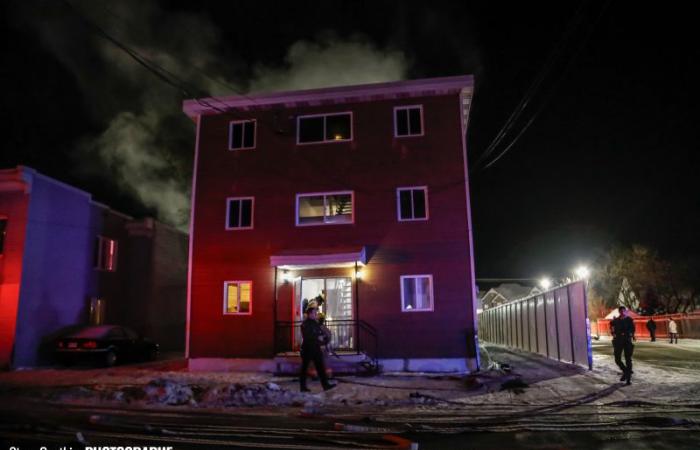 Fire in an apartment building on rue Adélaïde