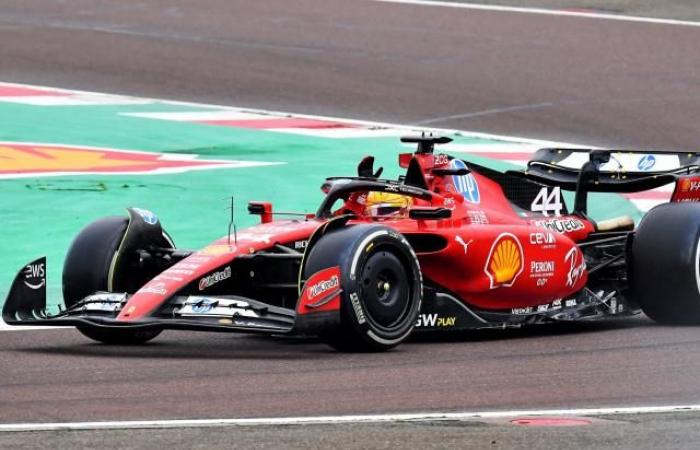 Lewis Hamilton made his Ferrari debut at Fiorano