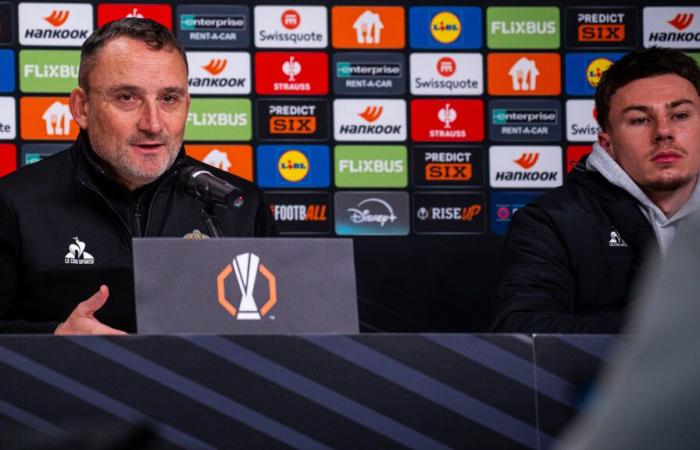 Haise and Louchet facing the press – OGC Nice