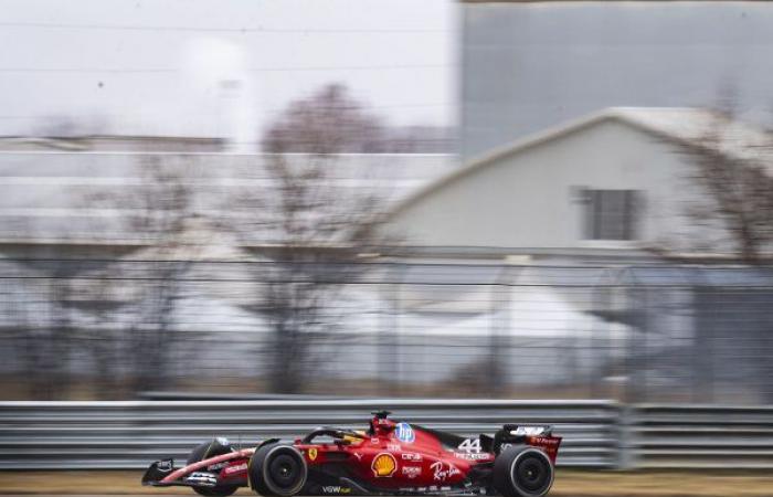 Hamilton makes his first run at Fiorano for Ferrari