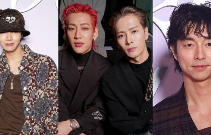 j-hope (BTS), BAMBAM and Jackson (GOT7) and Gong Yoo at the Louis Vuitton show at Paris Fashion Week – K-GEN