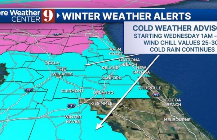 Early morning freezing rain and cold rain expected across Central Florida – WFTV