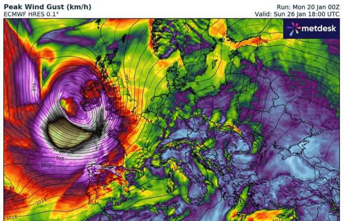 Multiple intense Atlantic storms will blast into Ireland and the UK next weekend