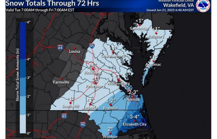 NWS issues Winter Weather Advisory for Eastern Shore