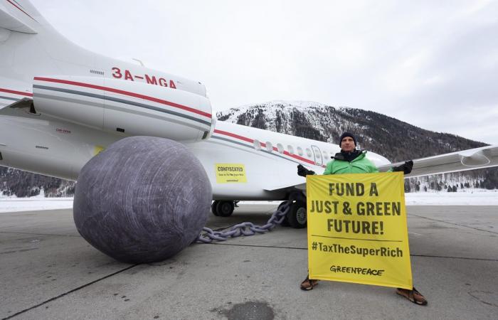 Greenpeace activists ‘confiscate’ private jets from WEF