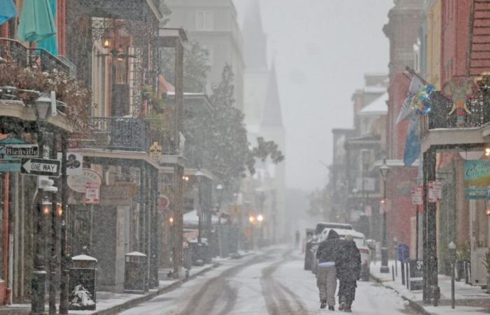 From Texas to Florida, a rare winter storm brings historic snowfall : The Picture Show : NPR