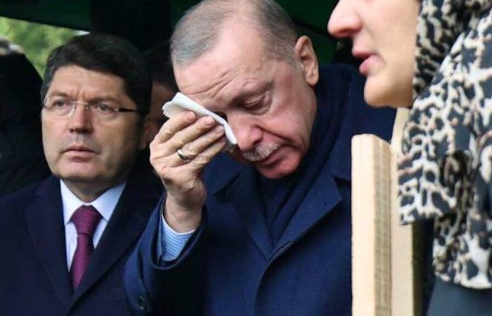 Erdogan does not hide his emotion following the deadly fire