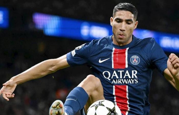 After his absence from the matches against Espali and Lens.. Hakimi is present in Paris Saint-Germain’s list for the Champions League match against Manchester City – Elbotola