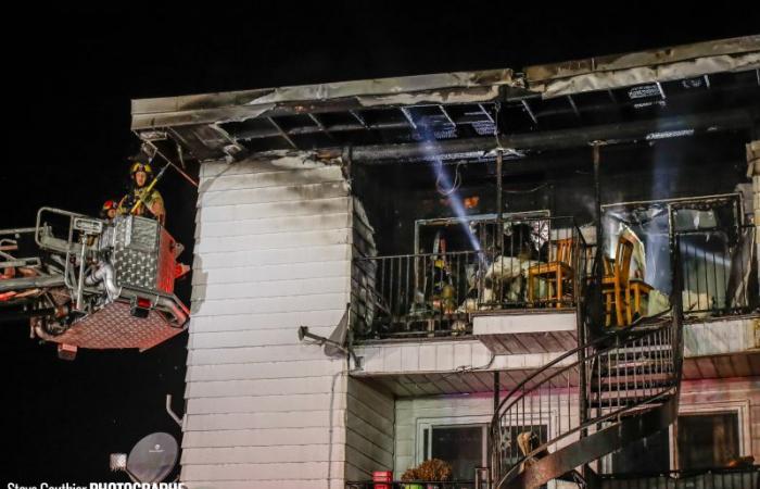 Fire in an apartment building on rue Adélaïde