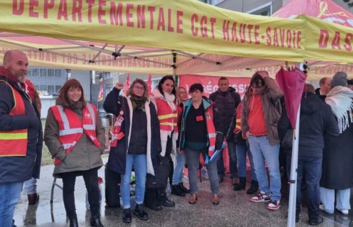 Social. The CGT mobilizes for wages in front of the CAF de Haute-Savoie in Annecy