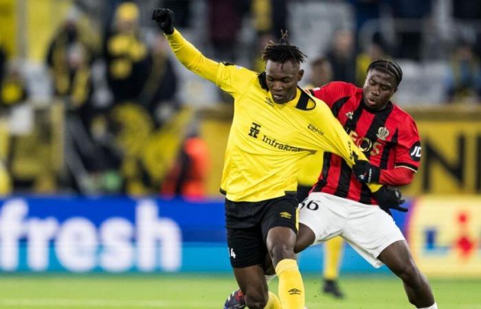 at the break, Nice cannot find the fault against Elfsborg