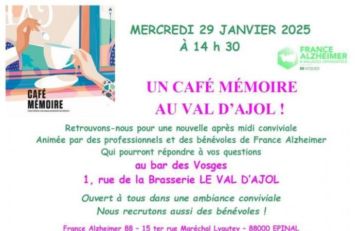 Val-d’Ajol-Café Memoir-France Alzheimer 88 Wednesday January 29, 2025