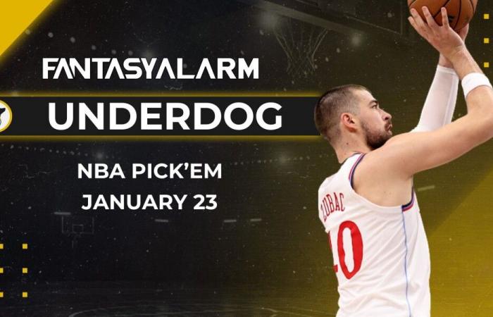 Ivica Zubac Underdog NBA Picks Today, 1/23: Basketball Projections + More