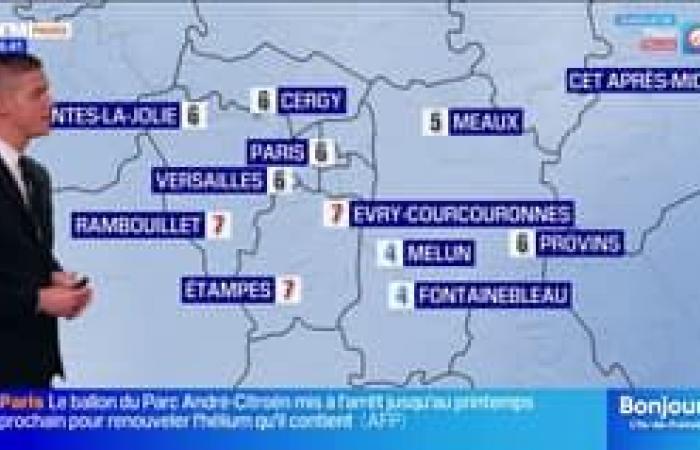 some clearing despite clouds, up to 8°C in Paris