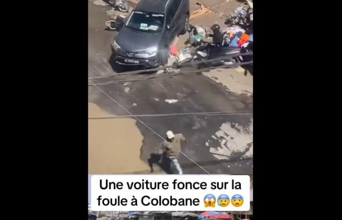 A driver rushes on the coloban crowd and sows panic (video)