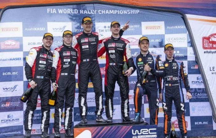 four world champions at the start of a WRC event, a first in 20 years