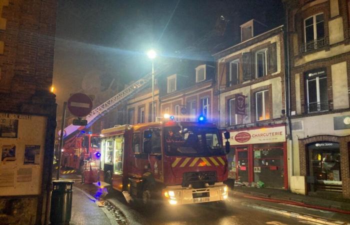 A fire broke out in an apartment in the city center in Orne