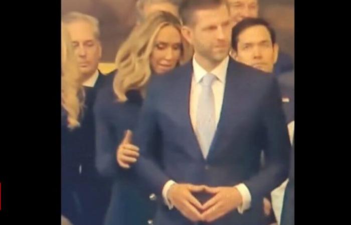 Eric Trump Hand Gesture: What was Eric Trump’s viral hand gesture at father’s inauguration? Did wife Lara ask him not to do that?